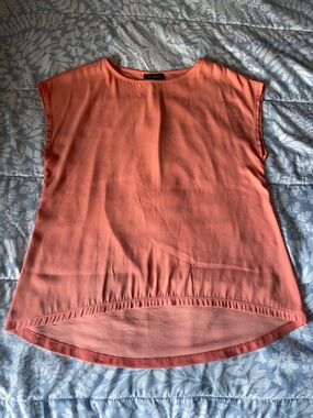 The Limited Coral-Orange Cap Sleeve Tank